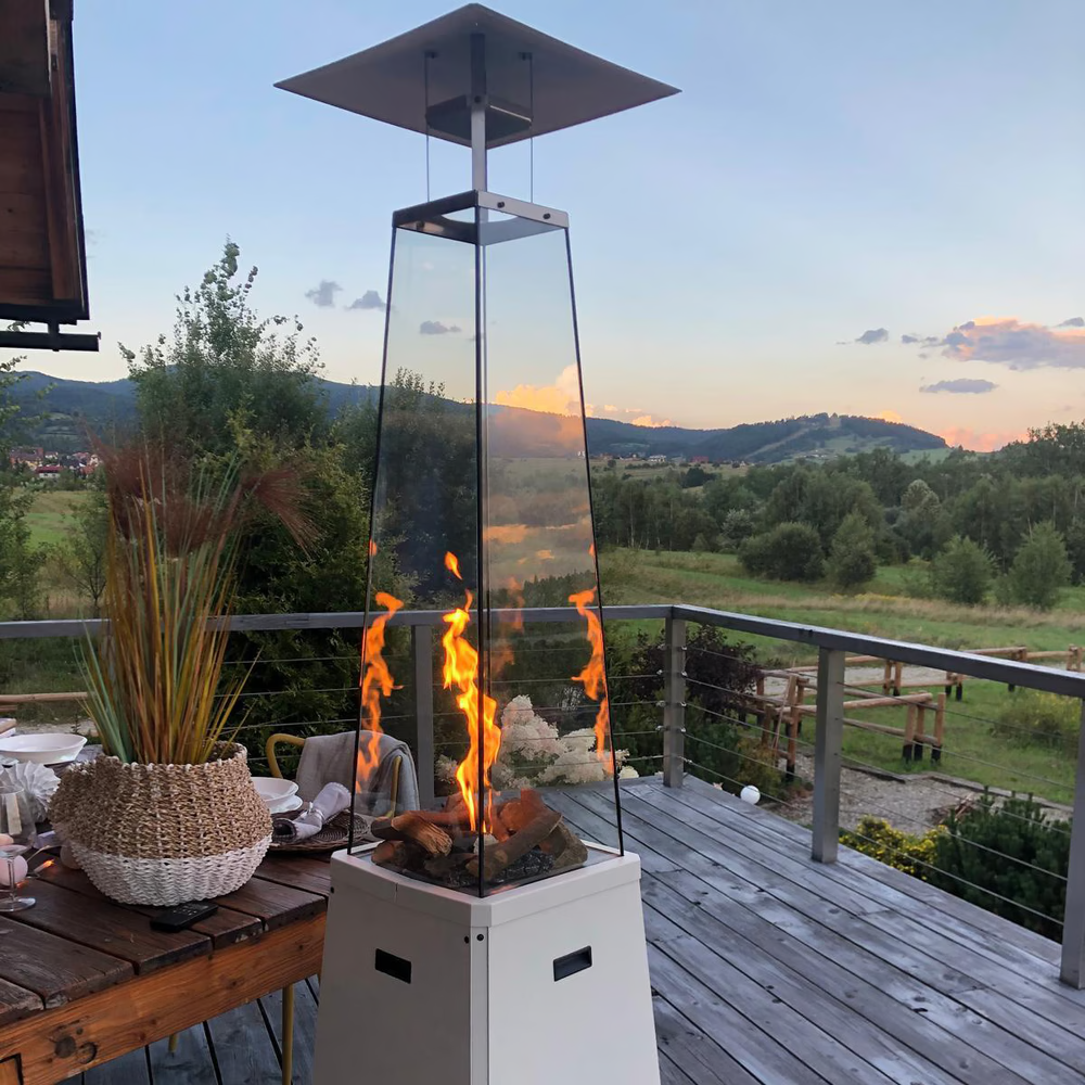 Parasol chauffant au gaz Outdoor inox (kit complet)