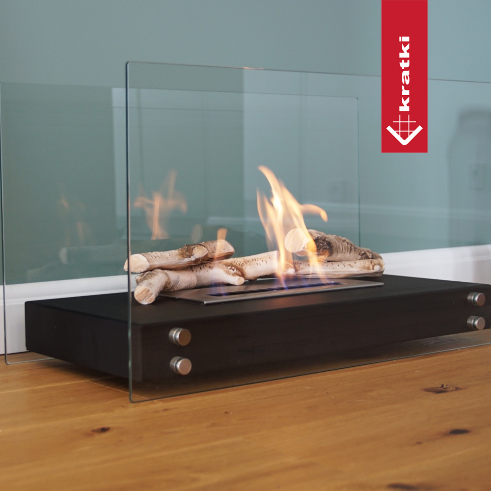 Bio-cheminée sur pied Tabletop noir (certifiée TÜV) — photo 3