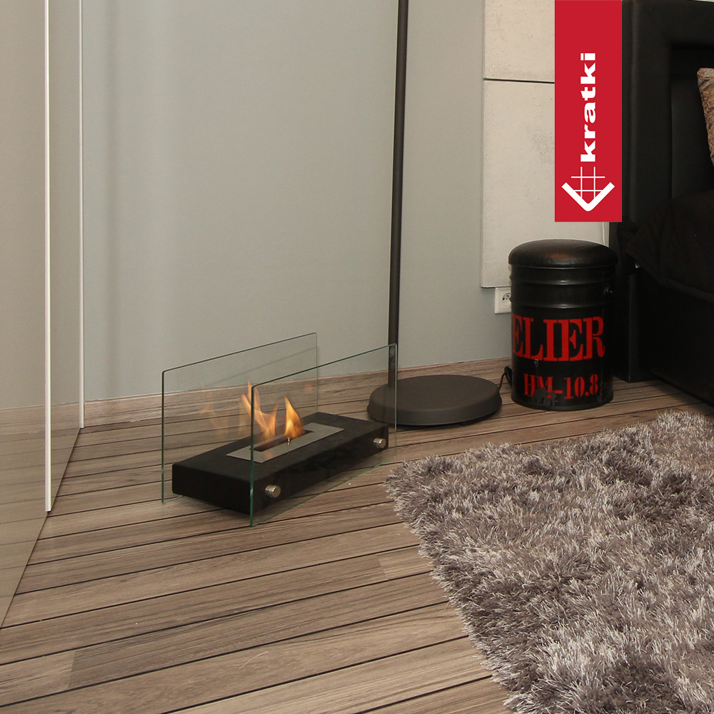 Bio-cheminée sur pied Tabletop noir (certifiée TÜV) — photo 9