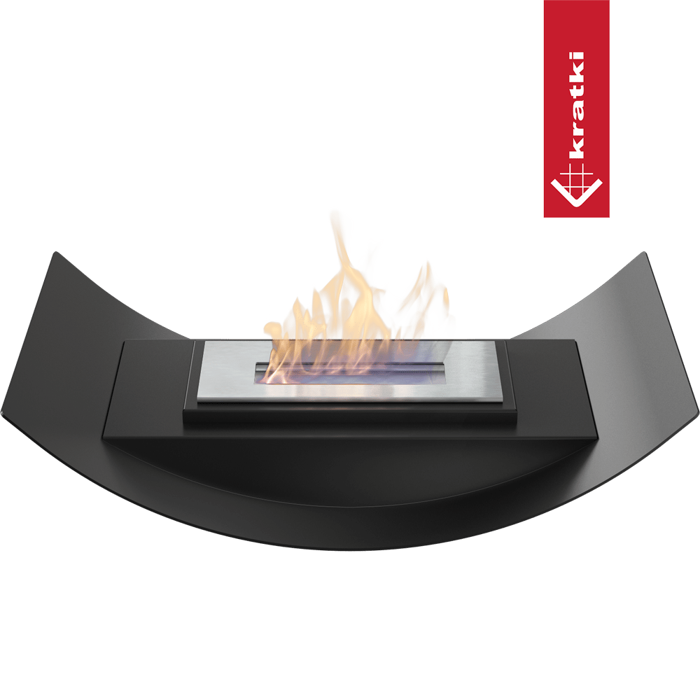 Bio-cheminée sur pied Tabletop noir (certifiée TÜV)