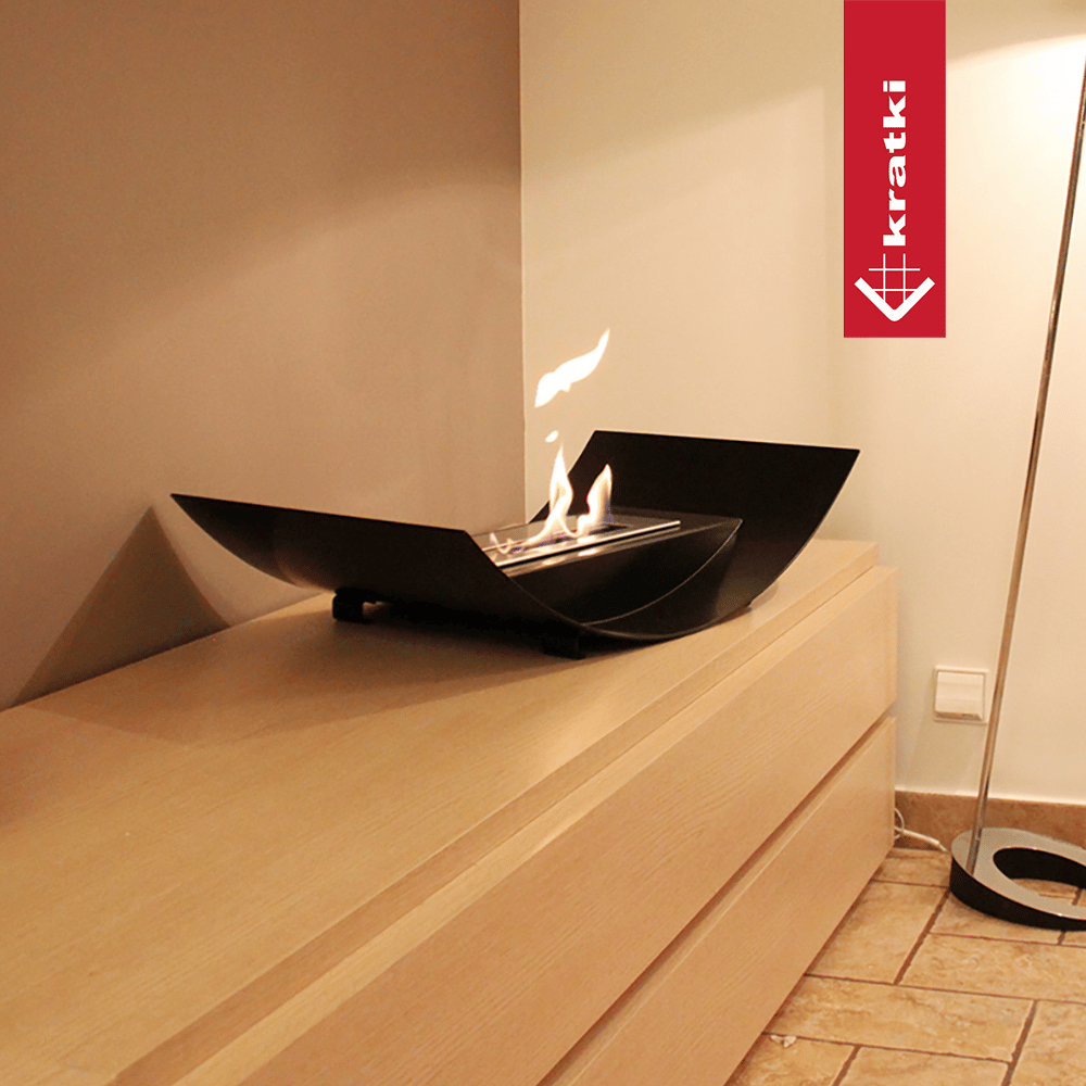 Bio-cheminée sur pied Tabletop noir (certifiée TÜV) — photo 3