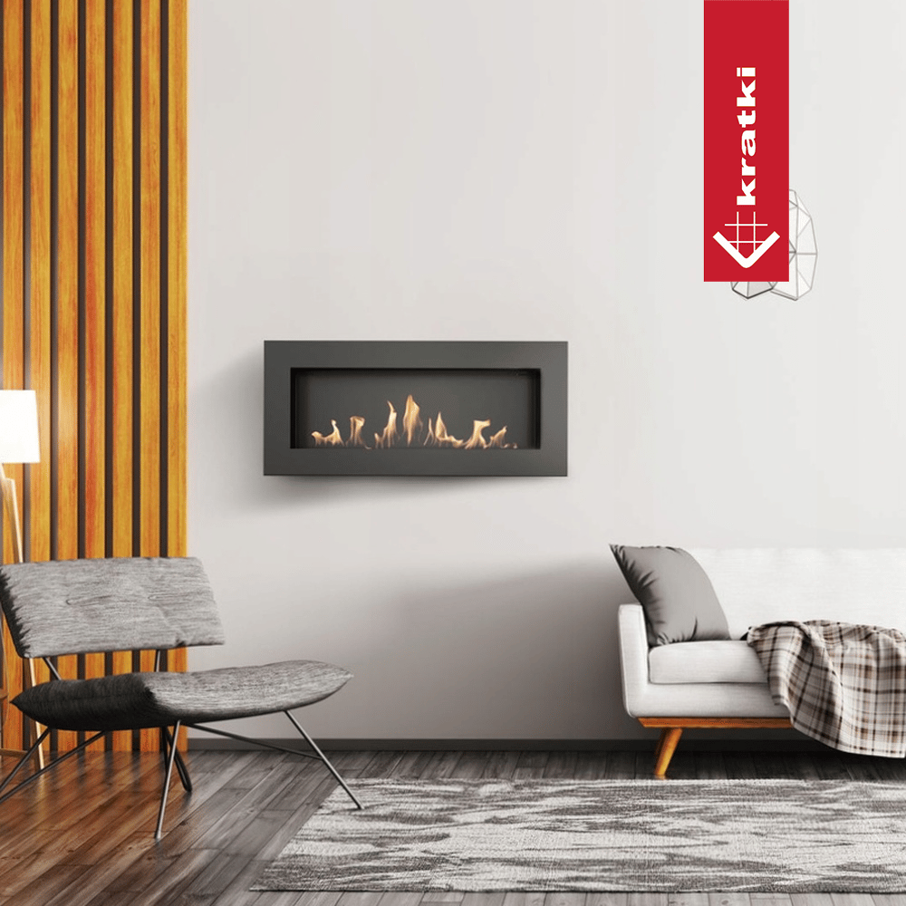 Bio-cheminée suspendue Wall noir (certifiée TÜV) — photo 2