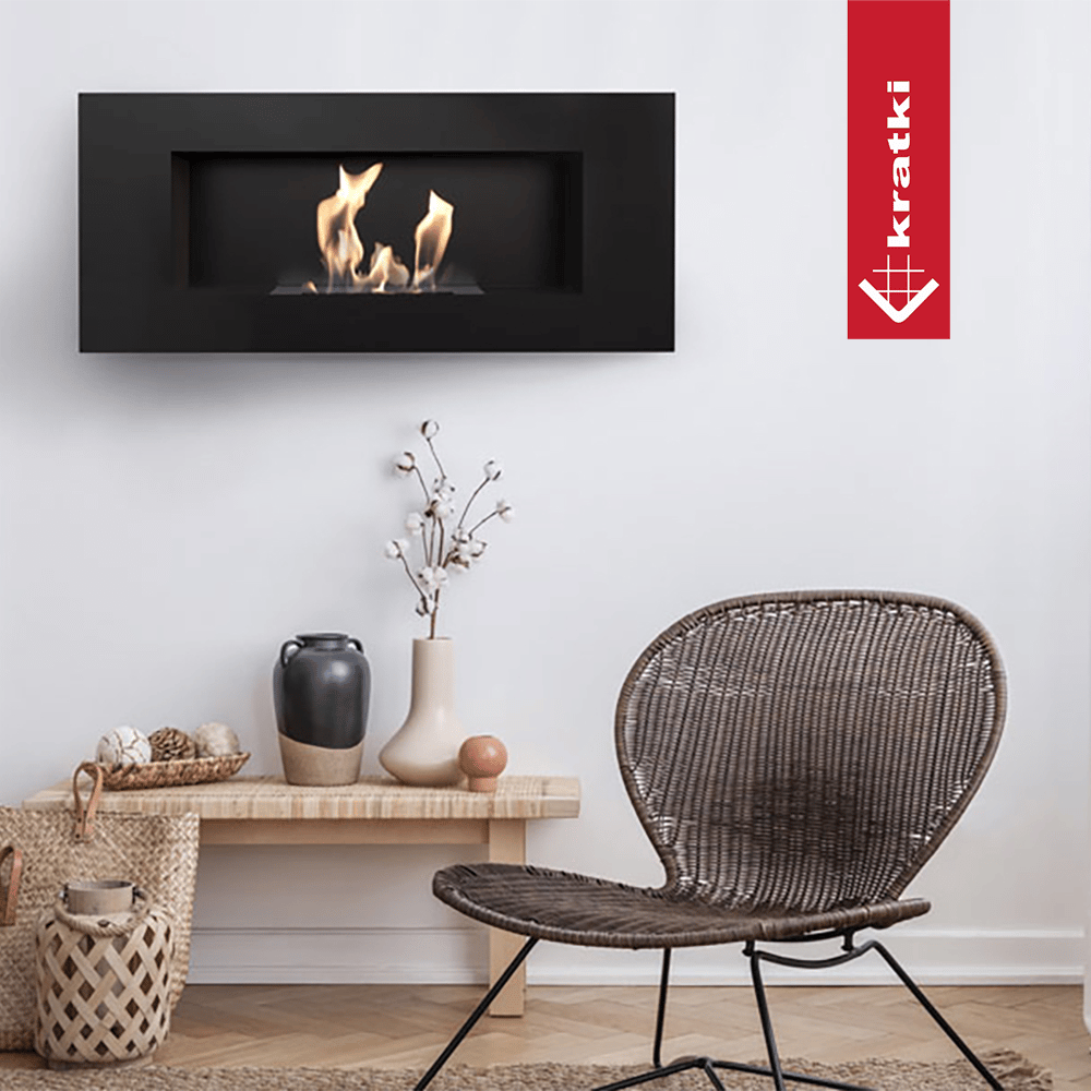 Bio-cheminée suspendue Wall noir (certifiée TÜV) — photo 3