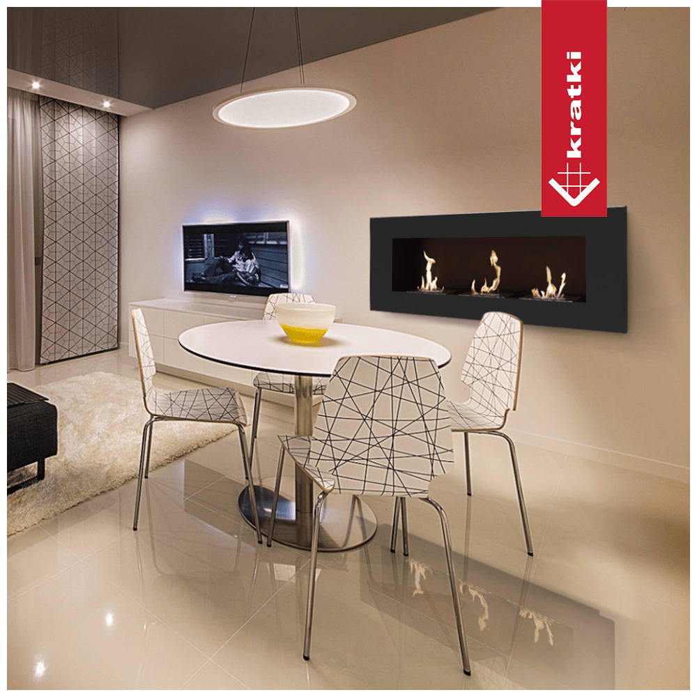 Bio-cheminée suspendue Wall noir (certifiée TÜV)