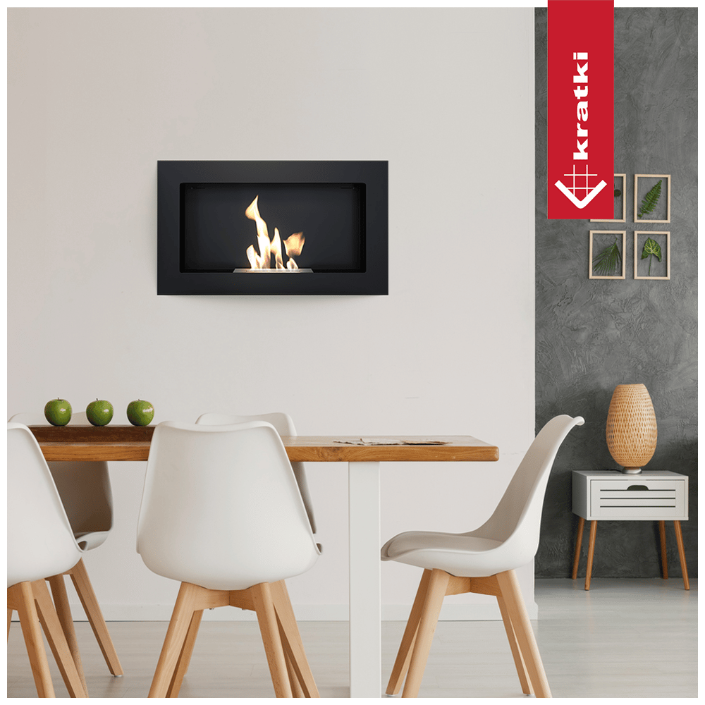 Bio-cheminée suspendue Wall noir (certifiée TÜV) — photo 2