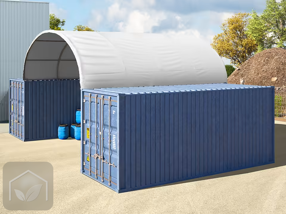 6x6 m Abri monté sur containers, PE 1400 — photo 3