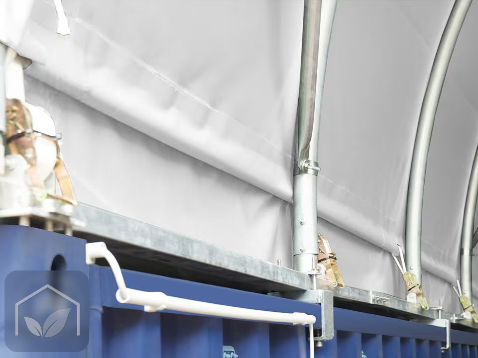 6x6 m Abri monté sur containers, PE 1400 — photo 4