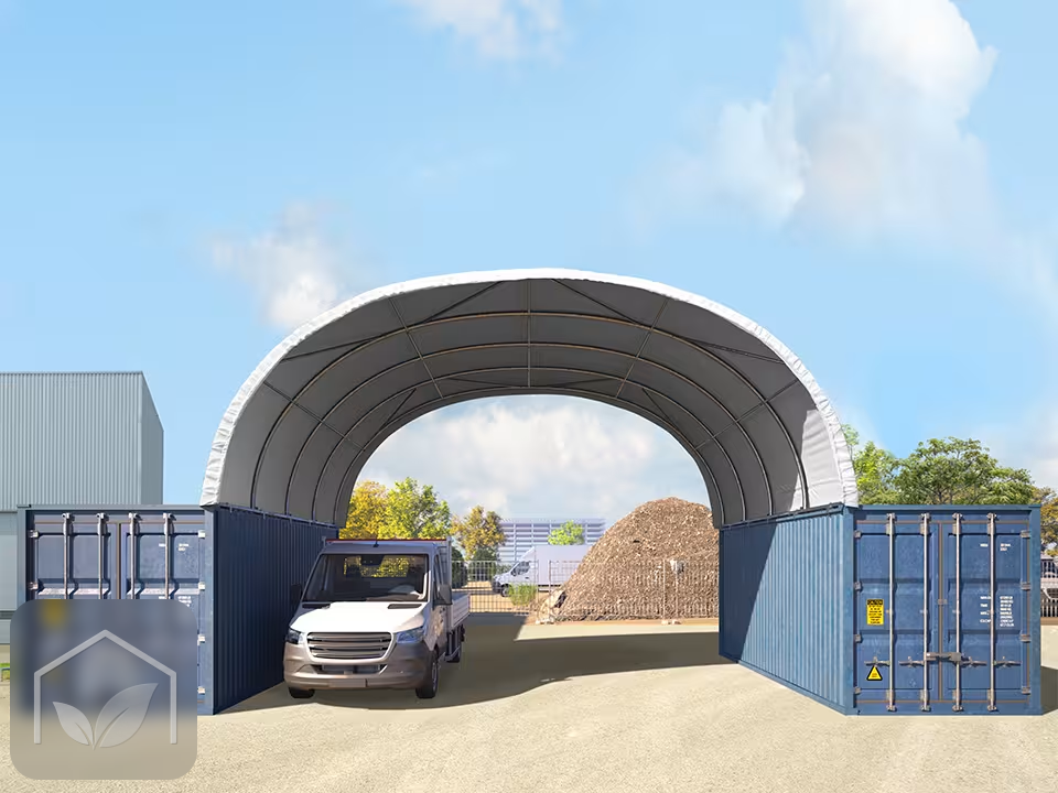 8x6 m Abri monté sur containers, PRIMEtex 2300 — photo 2