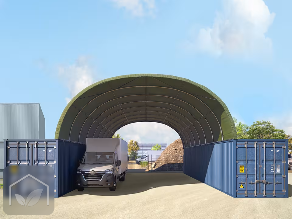 8x12 m Abri monté sur containers, PRIMEtex 2300 — photo 12