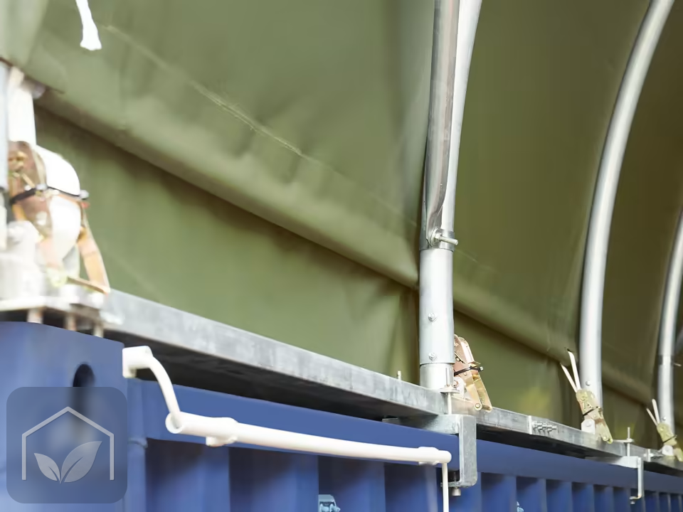8x12 m Abri monté sur containers, PRIMEtex 2300 — photo 14