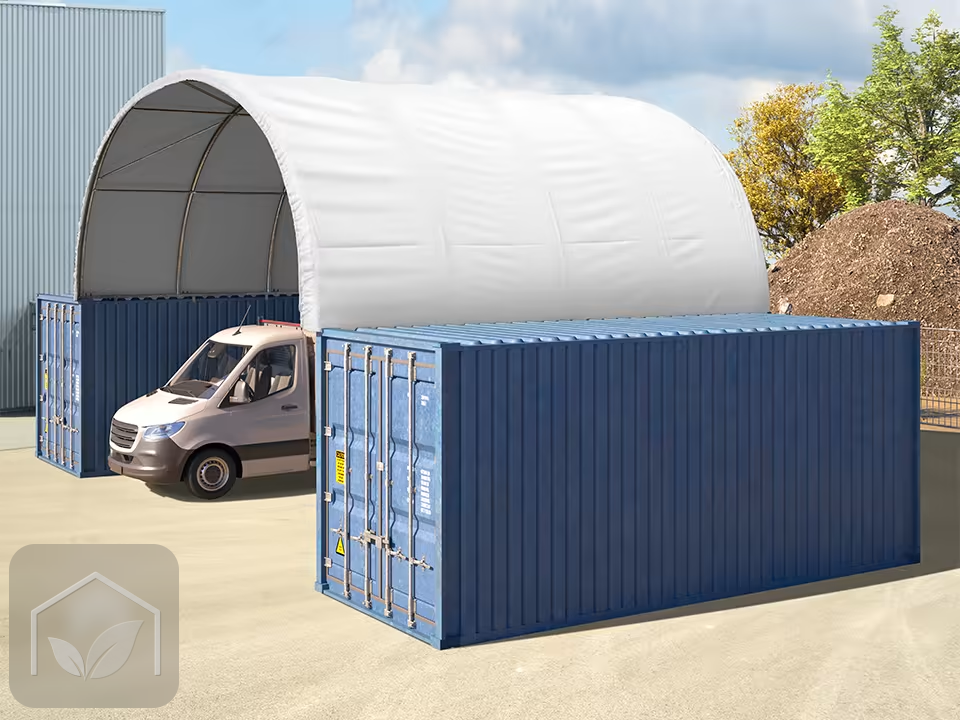 8x6 m Abri monté sur containers, PE 1400 — photo 3
