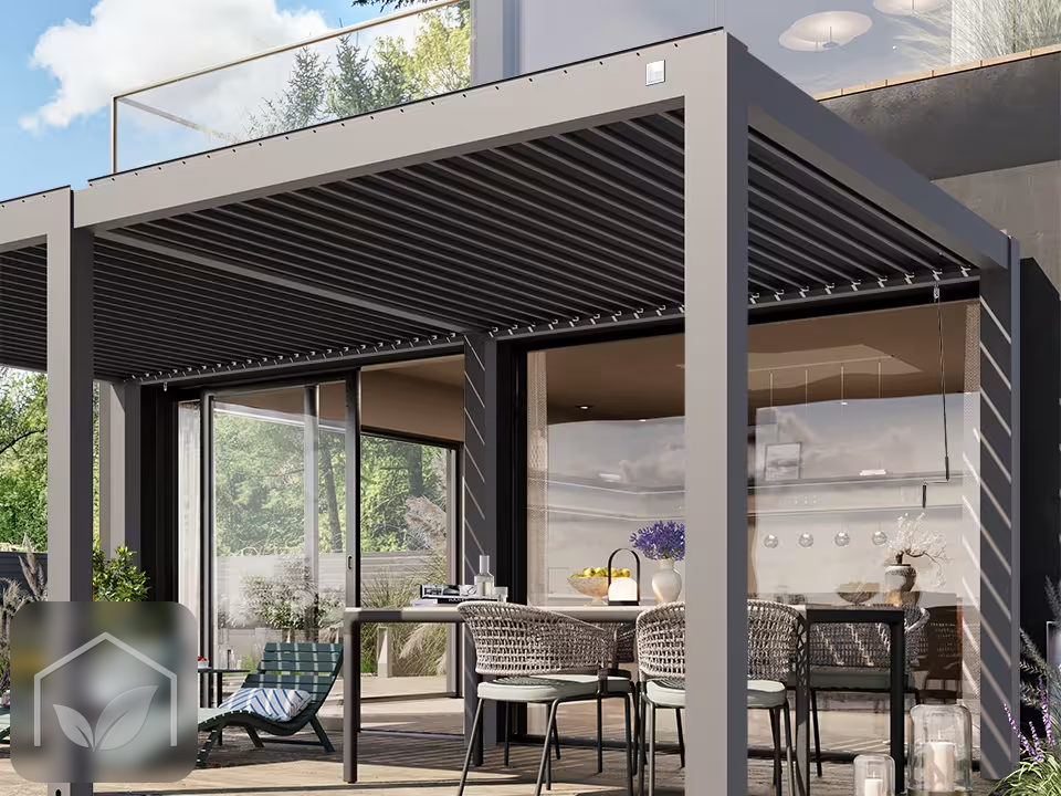 Pergola Bioclimatique Aluminium 3x6 m Deluxe (Gris-Perle) — photo 5