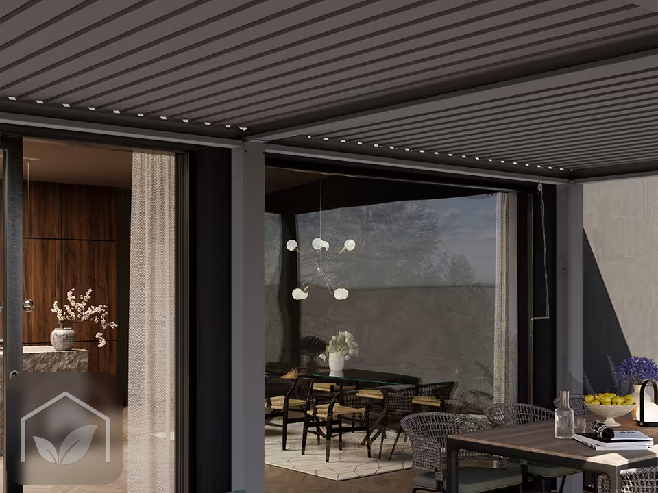 Pergola Bioclimatique Aluminium 3x6 m Deluxe (Gris-Perle) — photo 7