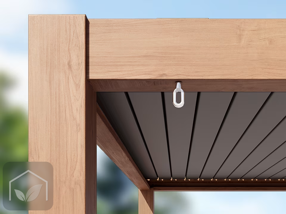 Pergola Bioclimatique Aluminium 3x6 m Deluxe (Gris-Perle) — photo 12