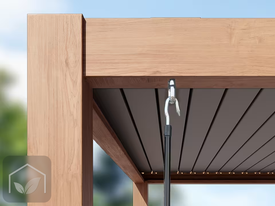 Pergola Bioclimatique Aluminium 3x6 m Deluxe (Gris-Perle) — photo 13