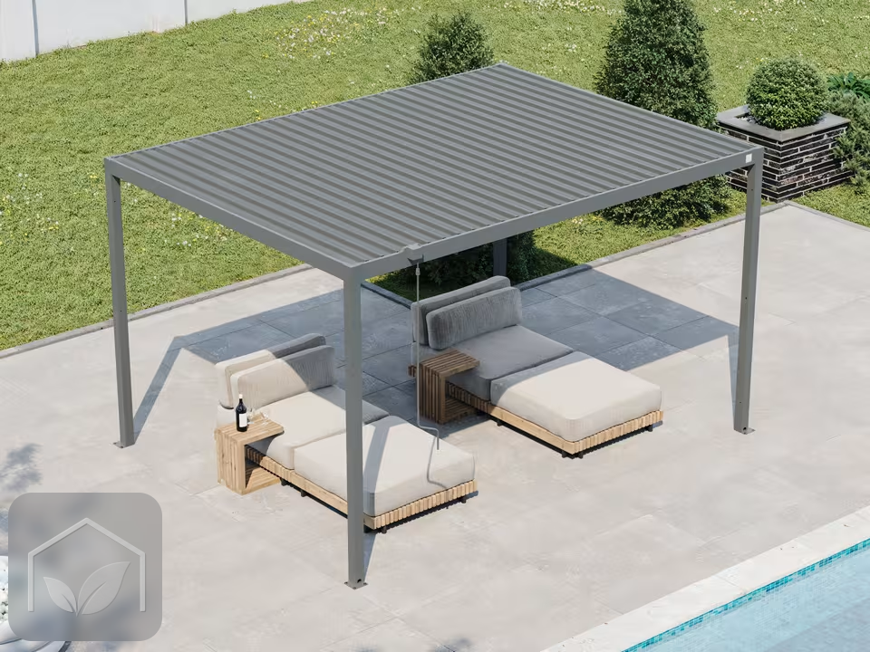 Pergola Bioclimatique 3x4 m Classic Plus en Acier (Anthracite RAL 7016) — photo 5