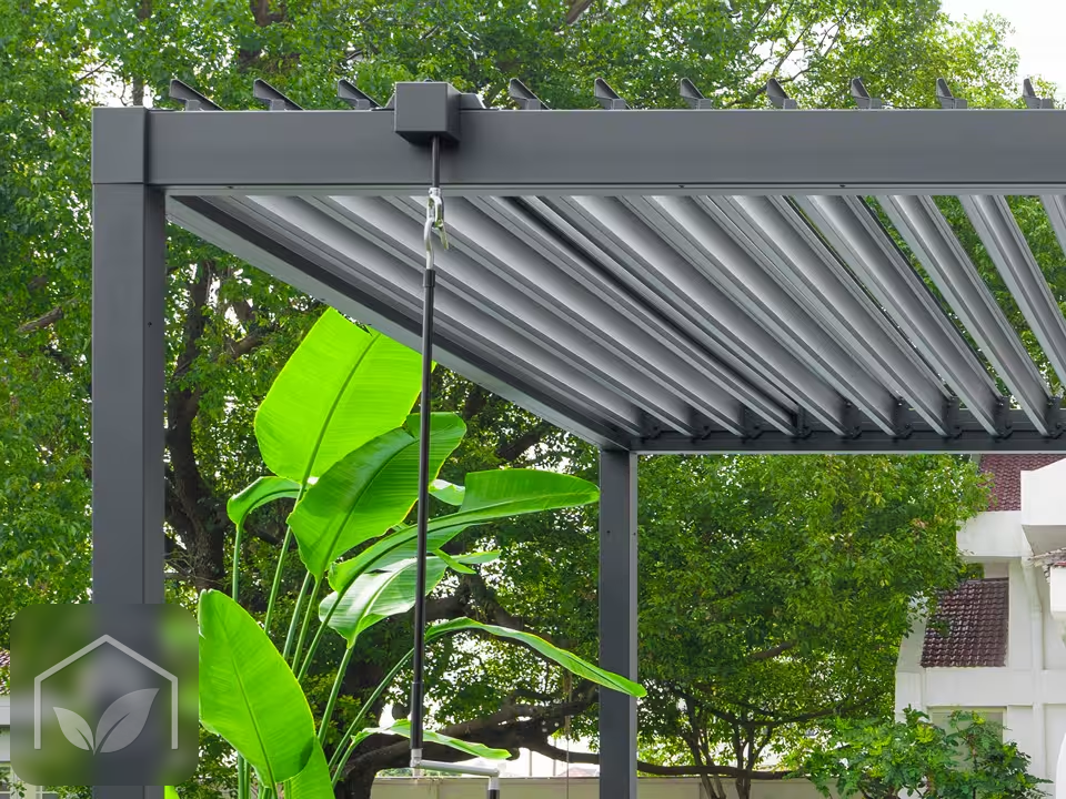 Pergola Bioclimatique 3x4 m Classic Plus en Acier (Anthracite RAL 7016) — photo 6