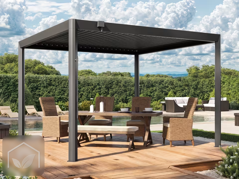 Pergola Bioclimatique 3,5x3,5 m Luma Premium (Anthracite RAL 7016)