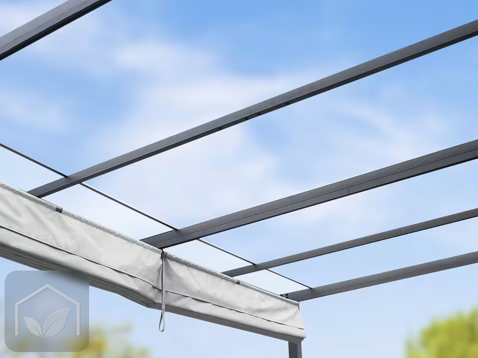 Pergola autoportée 3x4 m Classic avec toile rétractable (Gris-Perle) — photo 7