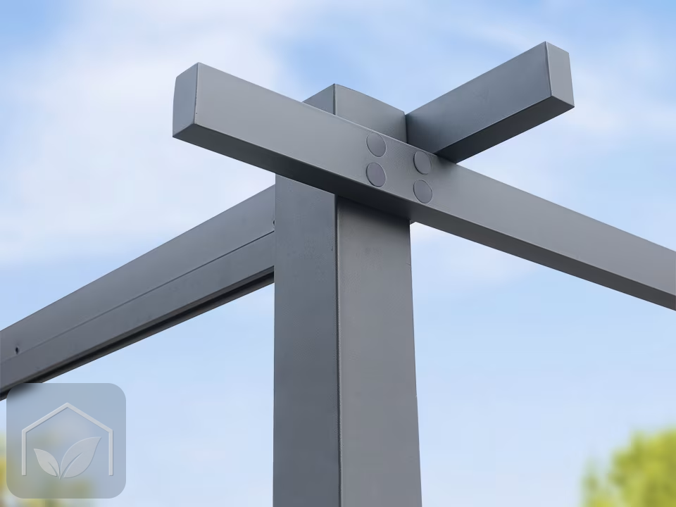 Pergola autoportée 3x4 m Classic avec toile rétractable (Gris-Perle) — photo 9