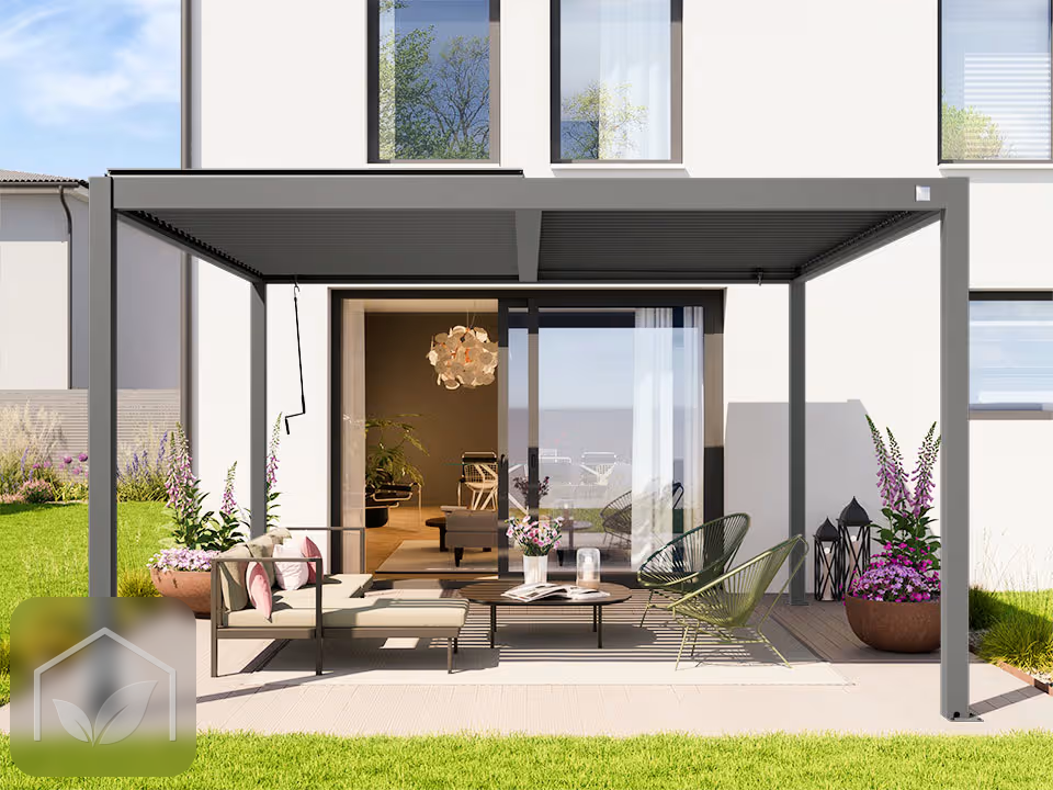 Pergola Bioclimatique 4x4 m Premium (Gris-Perle) — photo 3