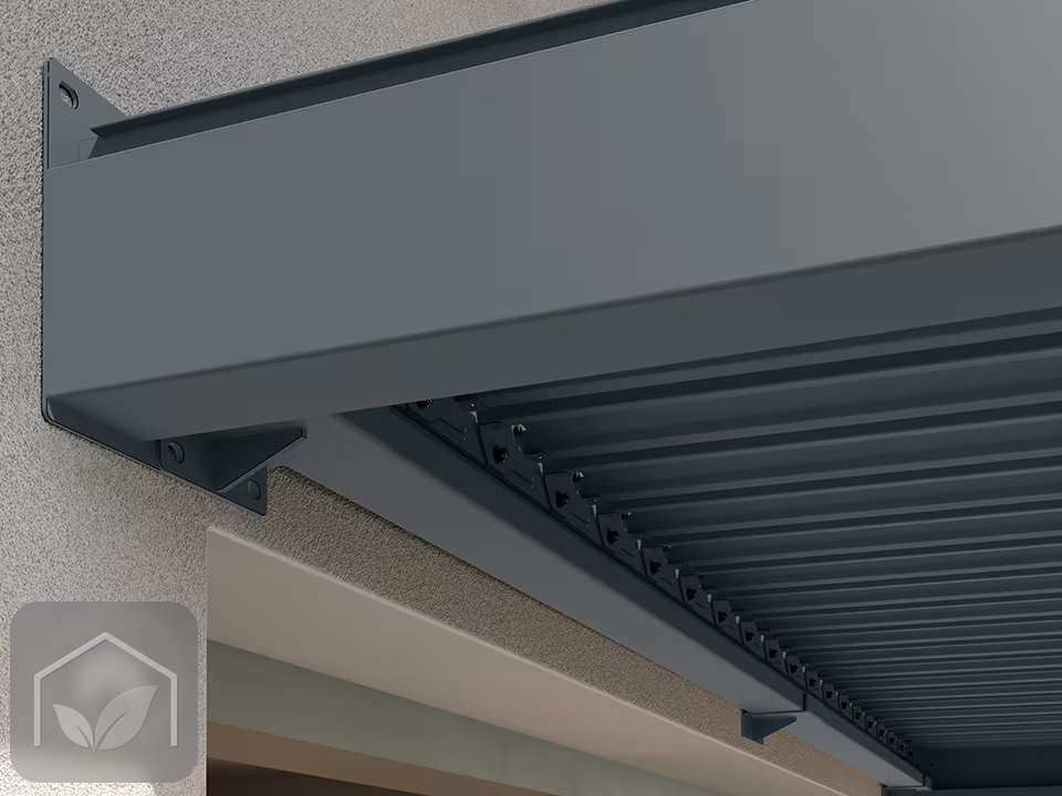 Pergola Bioclimatique Adossée 3x4 m Premium (Anthracite RAL 7016) — photo 6