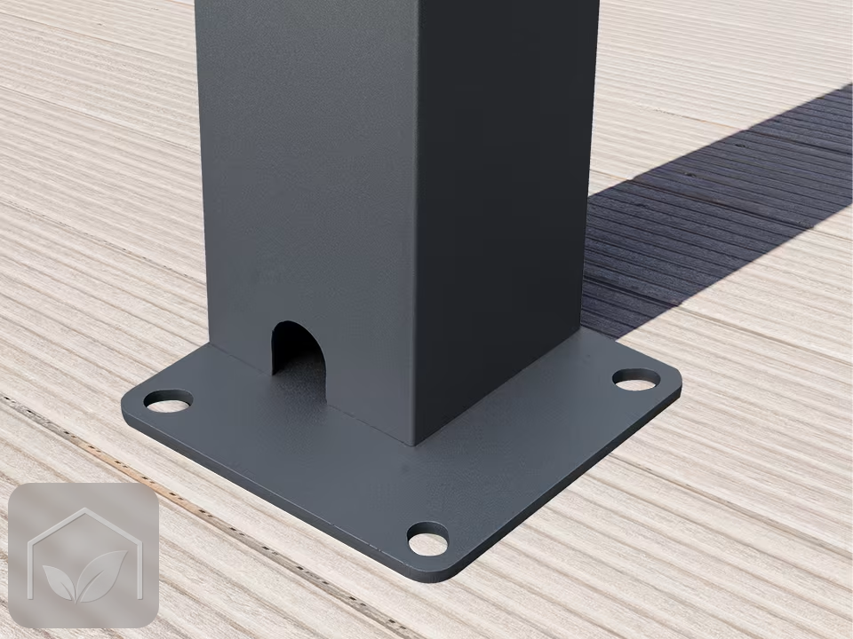 Pergola Bioclimatique Adossée 3x4 m Premium (Anthracite RAL 7016) — photo 7