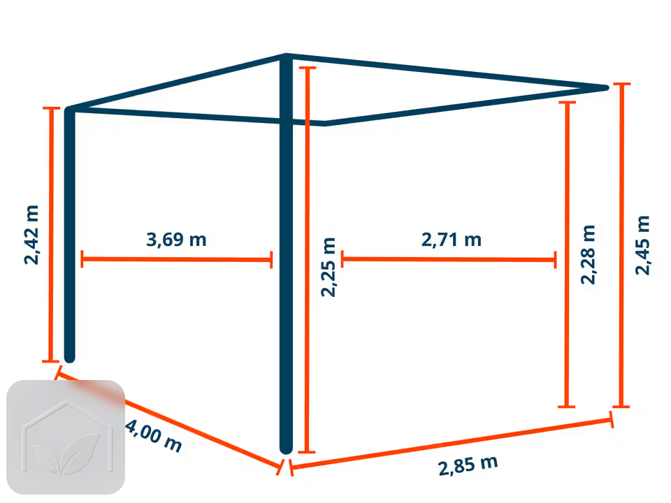 Pergola Bioclimatique Adossée 3x4 m Premium (Anthracite RAL 7016) — photo 8