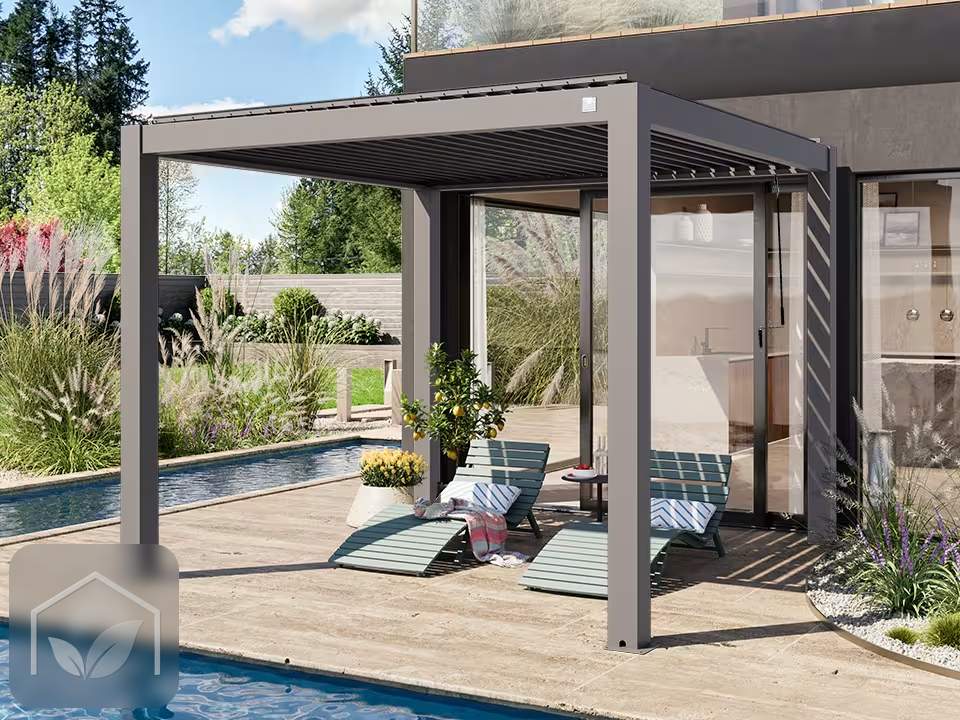 Pergola Bioclimatique Aluminium 3x3 m Deluxe — photo 2