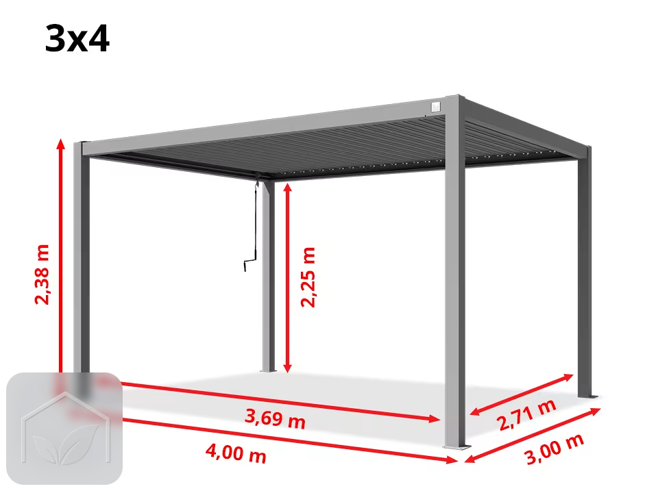 Pergola Bioclimatique 3x4 m Premium — photo 10