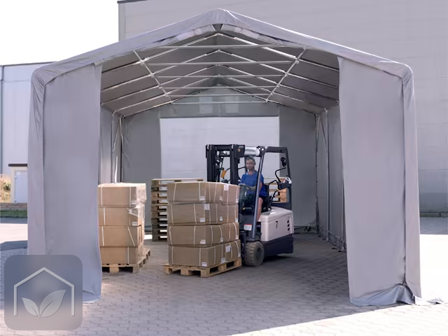 4x8 m hangar, PVC 850, H. 3 m avec portes à fermeture éclair — photo 3