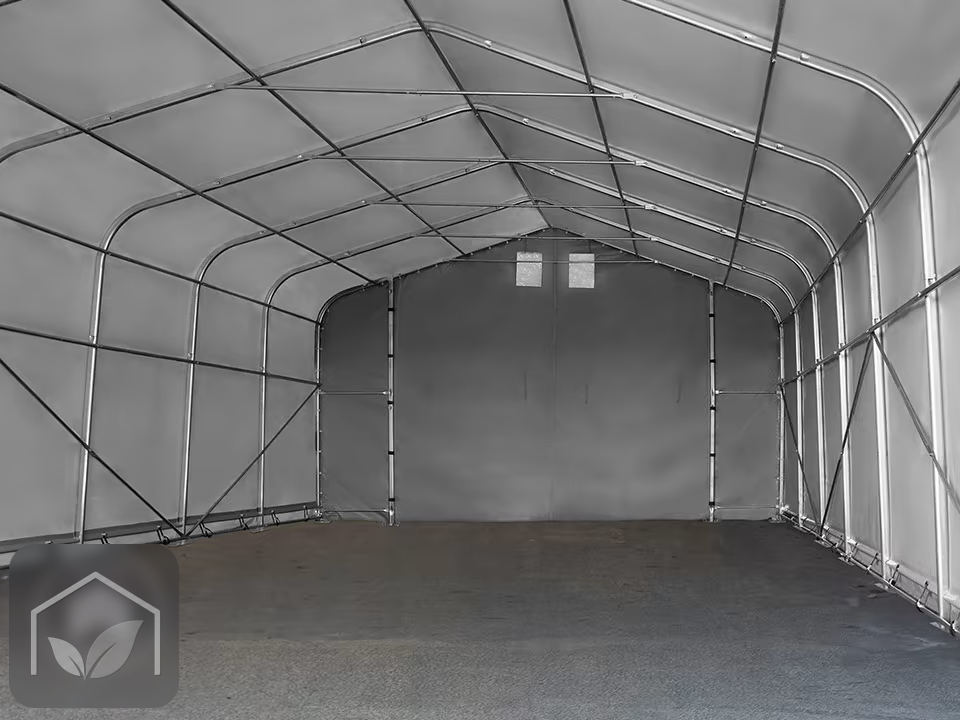 6x6 m hangar, porte 4,1x2,9 m, toile PVC de 850 — photo 12