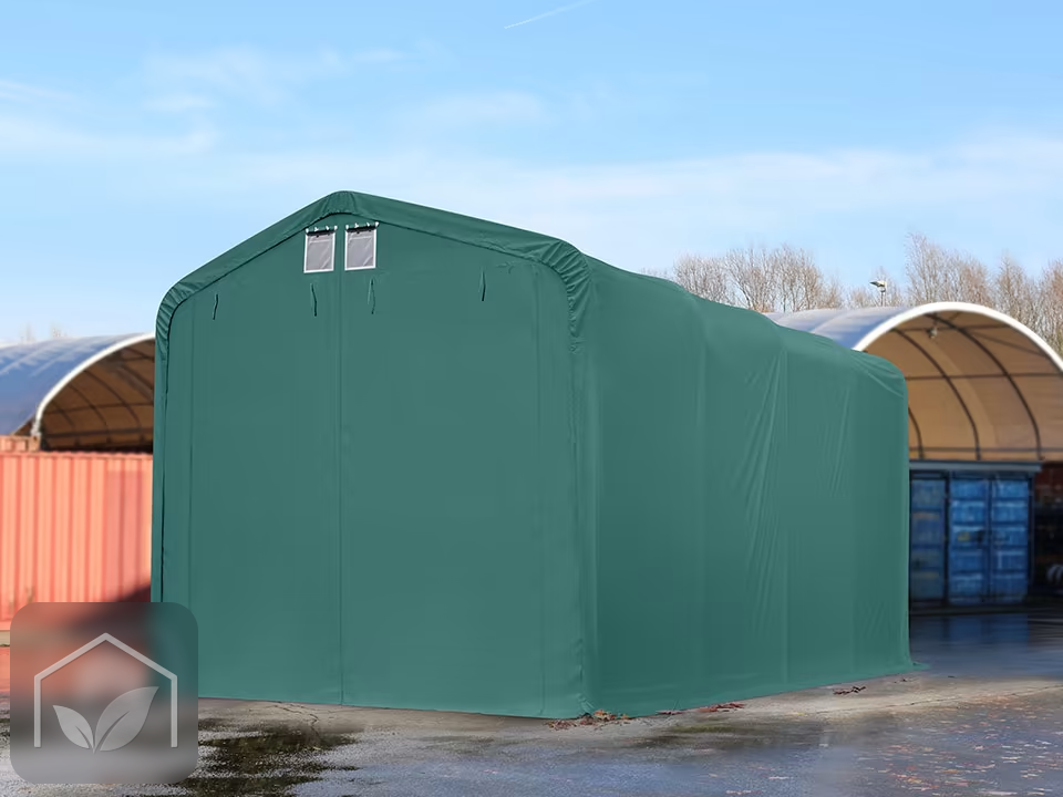 4x8 m hangar, porte 3,5x3,5 m, toile PVC de 850 — photo 2
