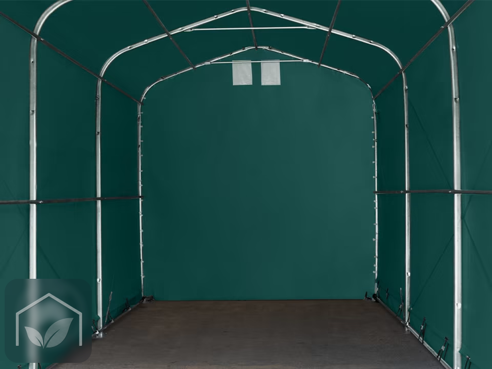 4x8 m hangar, porte 3,5x3,5 m, toile PVC de 850 — photo 3