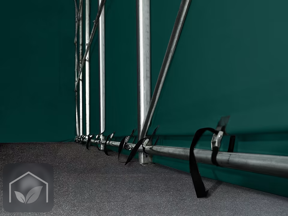 4x8 m hangar, porte 3,5x3,5 m, toile PVC de 850 — photo 4
