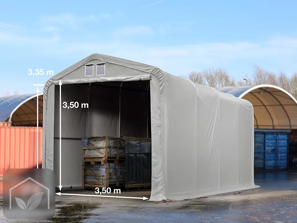 4x8 m hangar, porte 3,5x3,5 m, toile PVC de 850 — photo 11