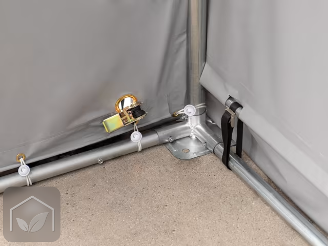 8x8 m hangar, PVC 850, H. 3 m avec portes à fermeture éclair — photo 7