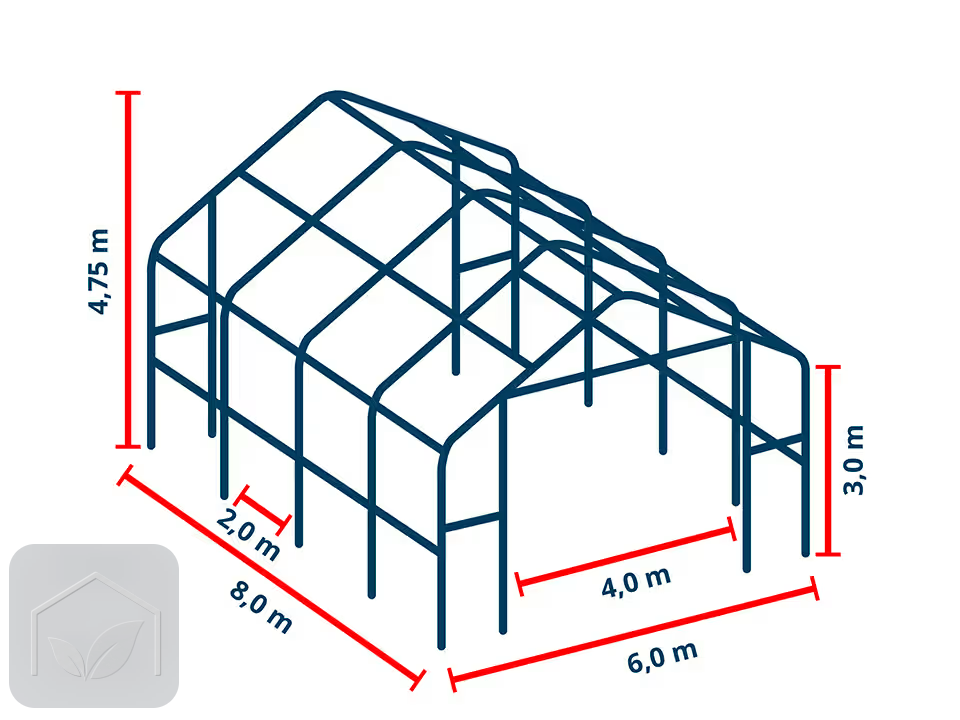 6x8 m hangar, porte 4x3,35 m, PRIMEtex 2300 — photo 10
