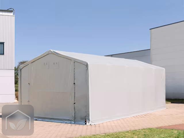4x6 m hangar, PVC 850, H. 3m avec porte actionnée par traction — photo 2