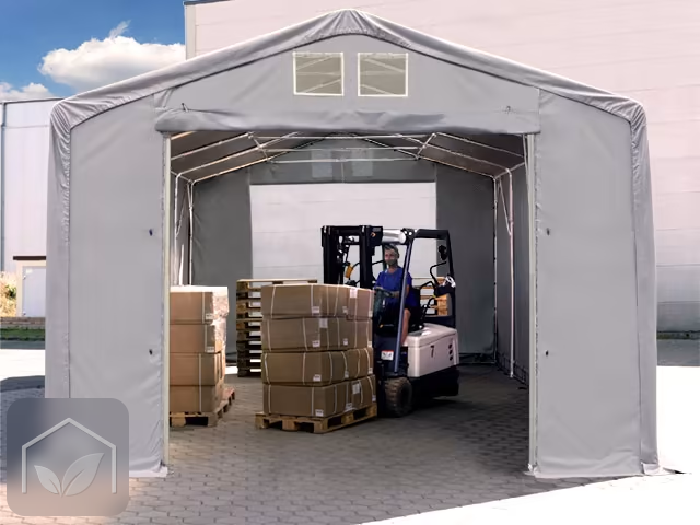 4x10 m hangar, PVC 850, H. 3m avec porte actionnée par traction — photo 3