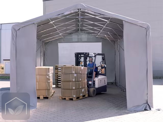 8x8 m hangar, PRIMEtex 2300, H. 4 m avec portes à fermeture éclair — photo 3