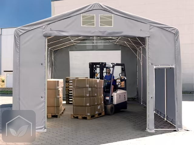 8x8 m hangar, PRIMEtex 2300, H. 4m avec porte actionnée par traction — photo 3