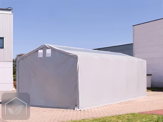 8x16 m hangar, PRIMEtex 2300, H. 4 m avec portes à fermeture éclair et fenêtres dans le toit — photo 2