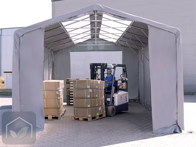 8x16 m hangar, PRIMEtex 2300, H. 4 m avec portes à fermeture éclair et fenêtres dans le toit — photo 3