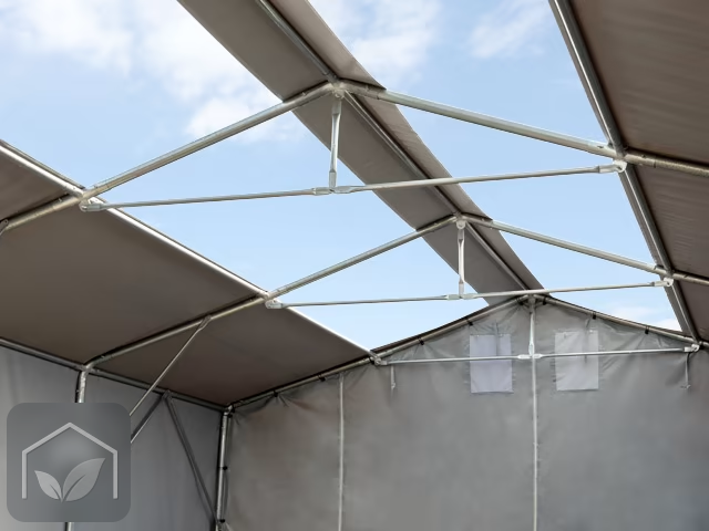 6x12 m hangar, PVC 850, H. 3 m avec porte coulissante et fenêtres dans le toit — photo 6