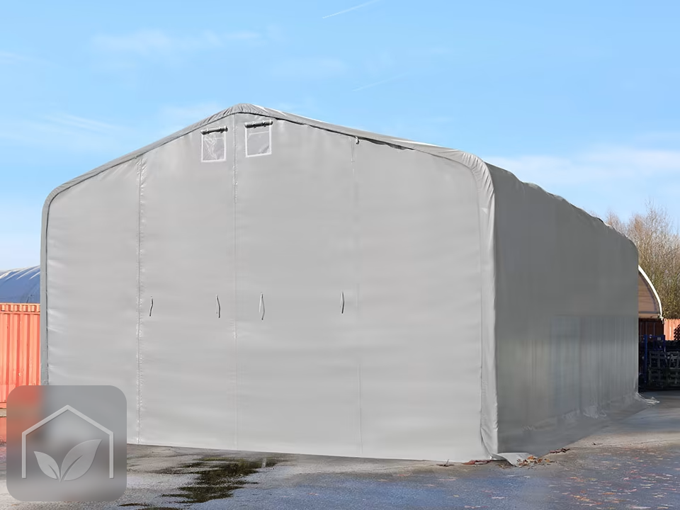 8x12 m hangar, porte 4,0x4,7 m, toile PVC de 850 — photo 2